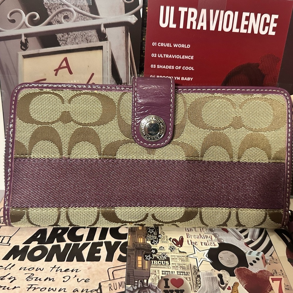 Coach Purple C Signature Wallet